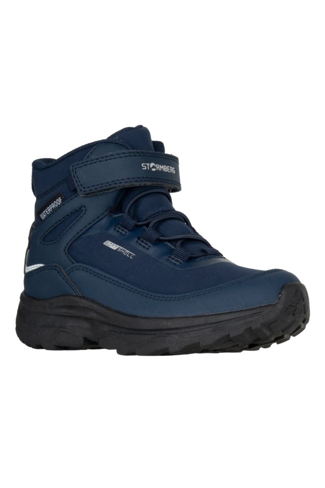 Svartfjell vanntett høy softshell tursko barn Blue Barn - 1