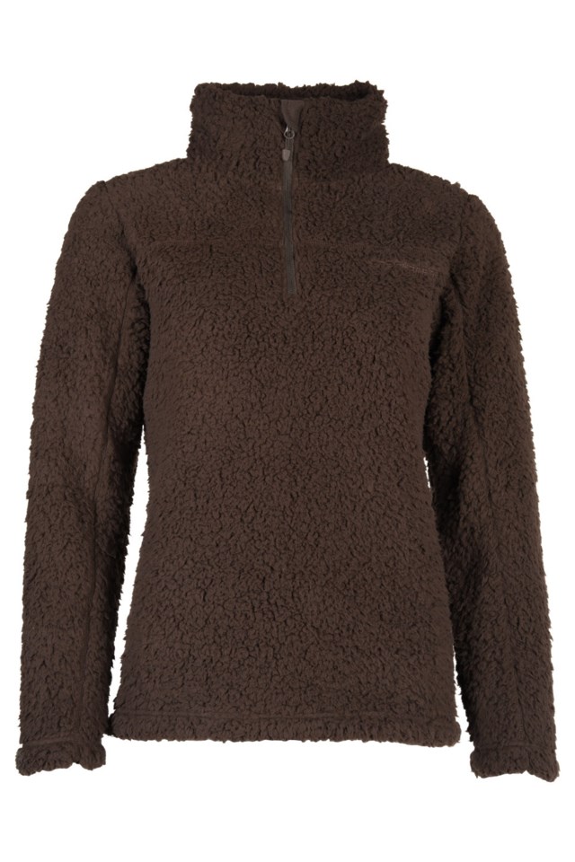 Hamarli Half Zip sherpagenser Brown Dame - 1