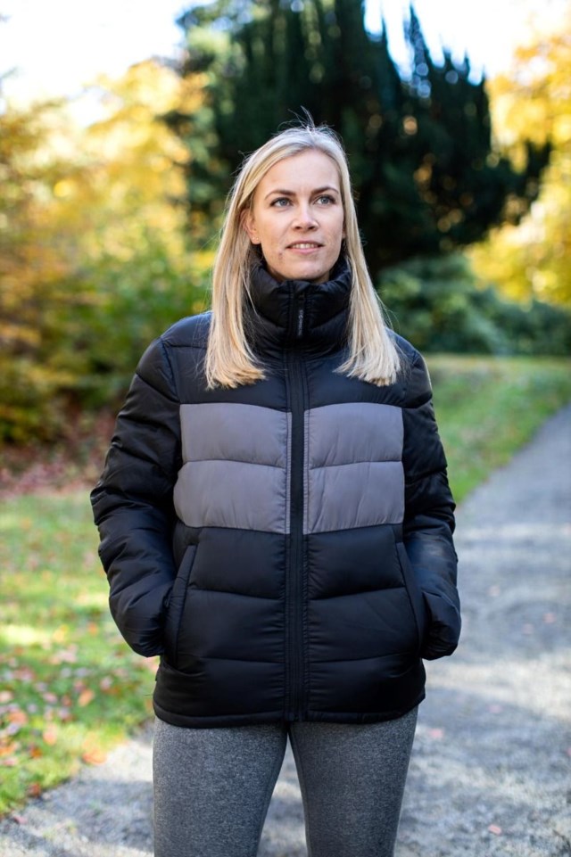 Giron vattert jakke Black|Grey Dame - 1