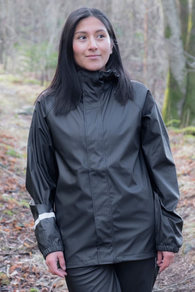 Regndag resirkulert regnjakke unisex Jet Black - 1