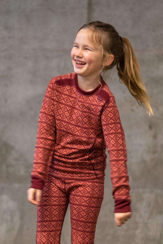 Rauland 2-lags ulltrøye barn 8-14 Red Barn - 1