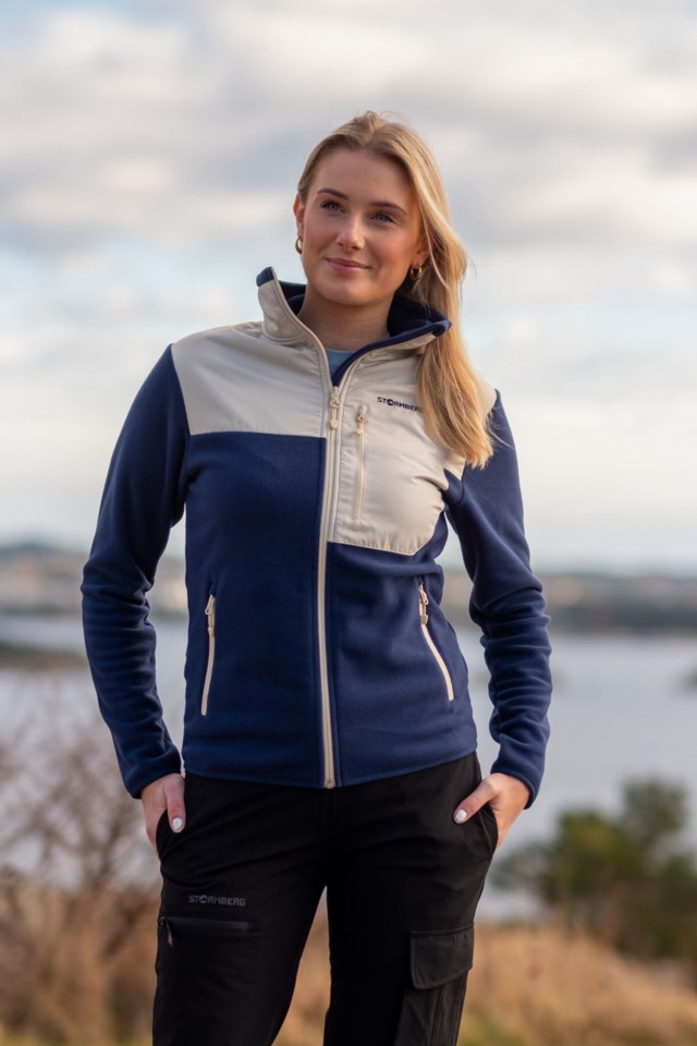 Visbretinden fleecejakke White|Blue Dame - 1