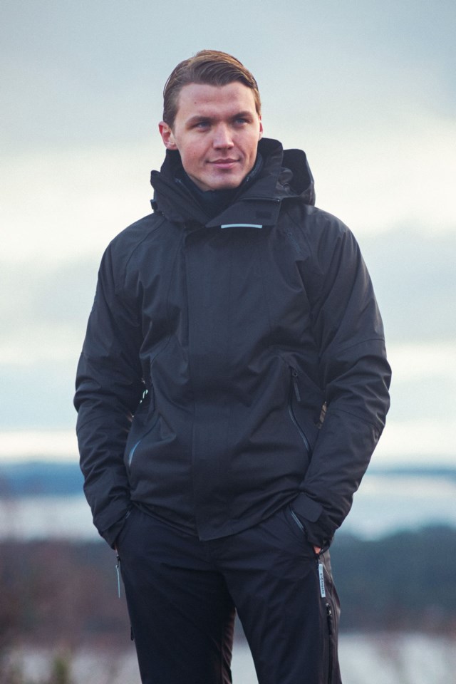 Trolltind resirkulert vattert skalljakke Black Herre - 1