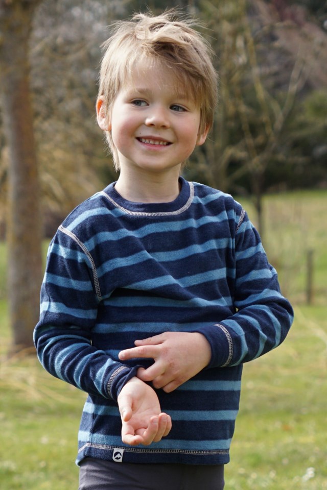 Virvle fleecegenser barn 1-7 Blue Barn - 1