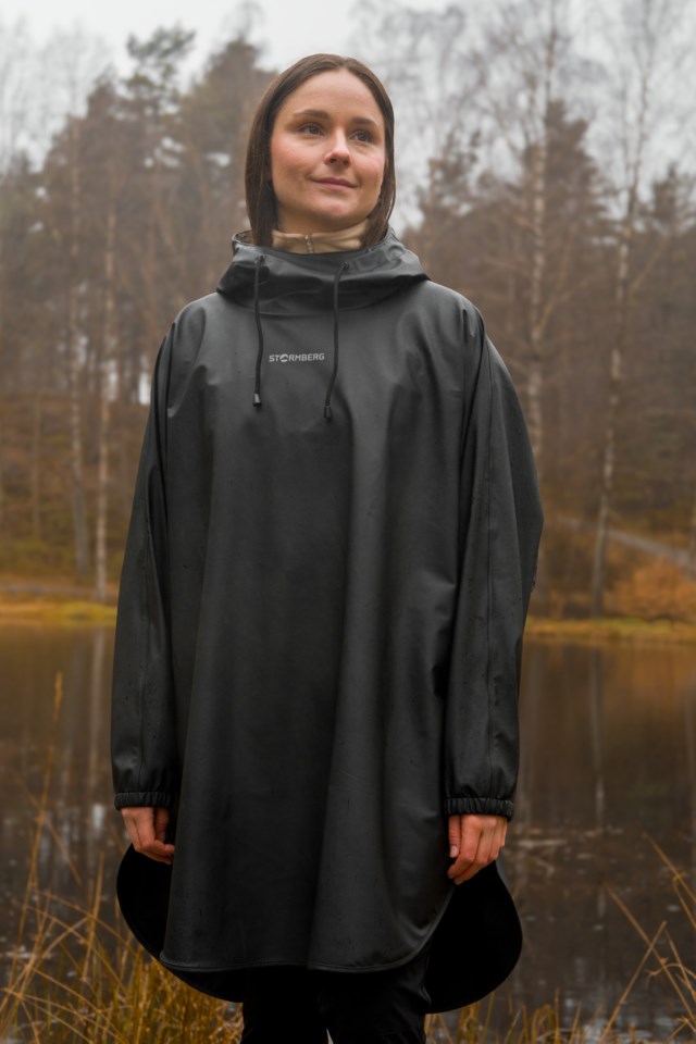 Fjordly regnponcho Jet Black - 1