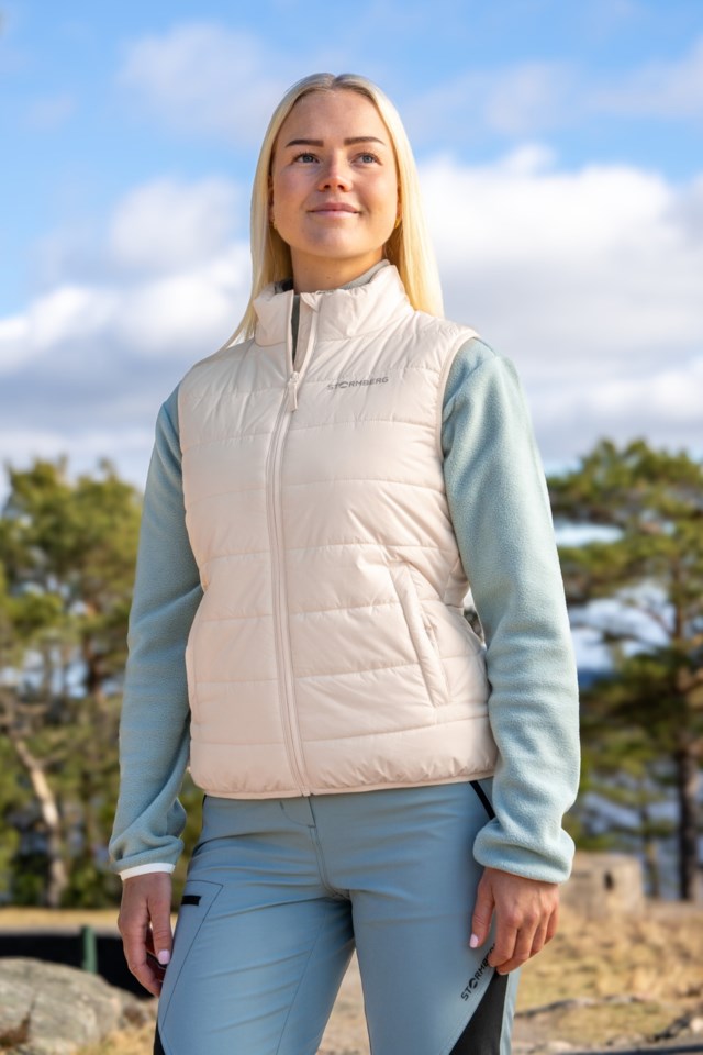 Strimberg vattert vest Oyster Gray - 1