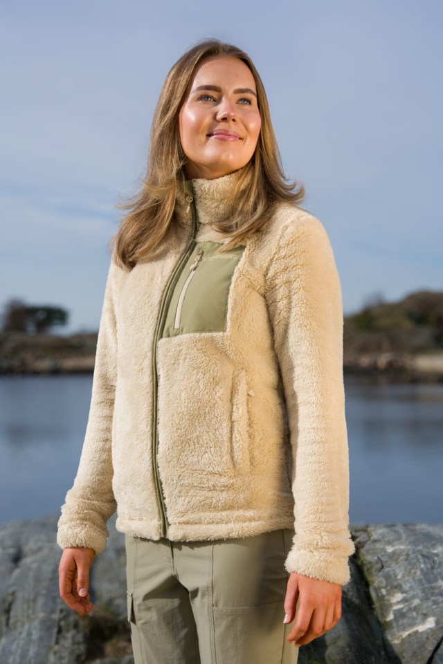 Varnes fleecejakke Oyster Grey / Aloe - 1