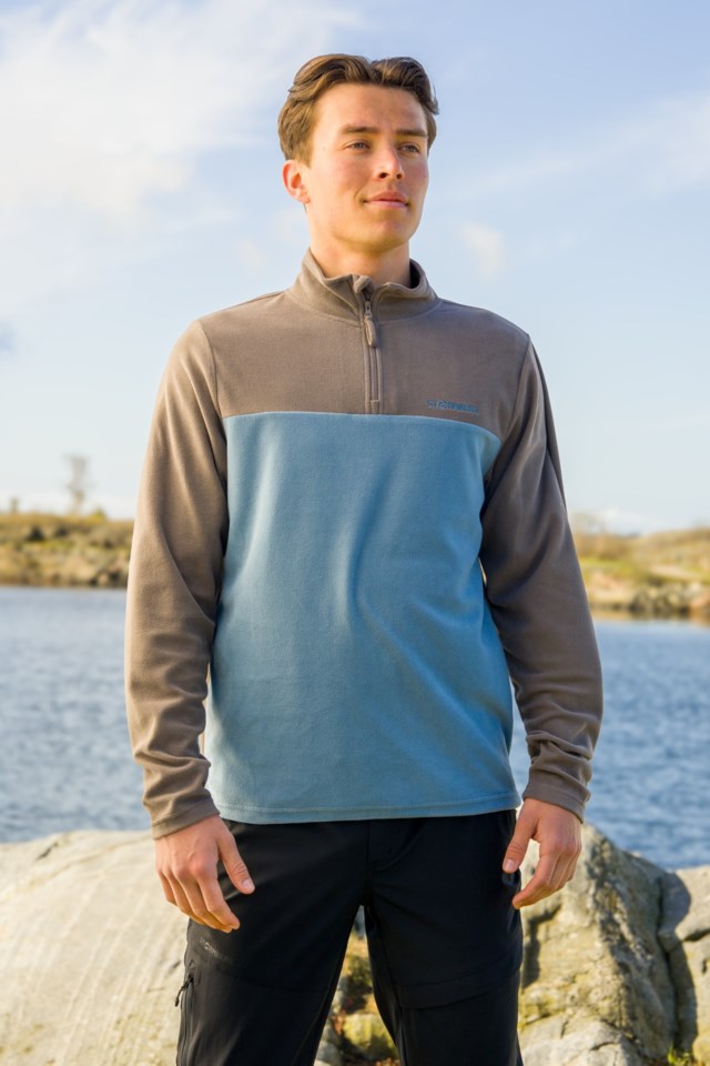 Lindefjell fleecegenser Spring Lake / Dark Gull Gray - 1