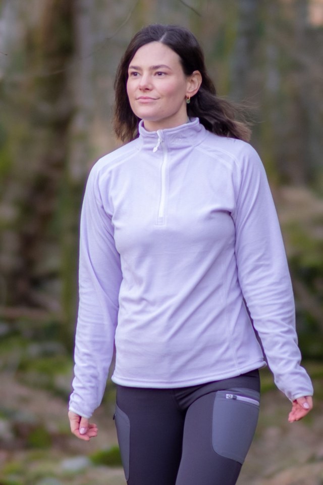 Vigør resirkulert fleecegenser Purple Dame - 1