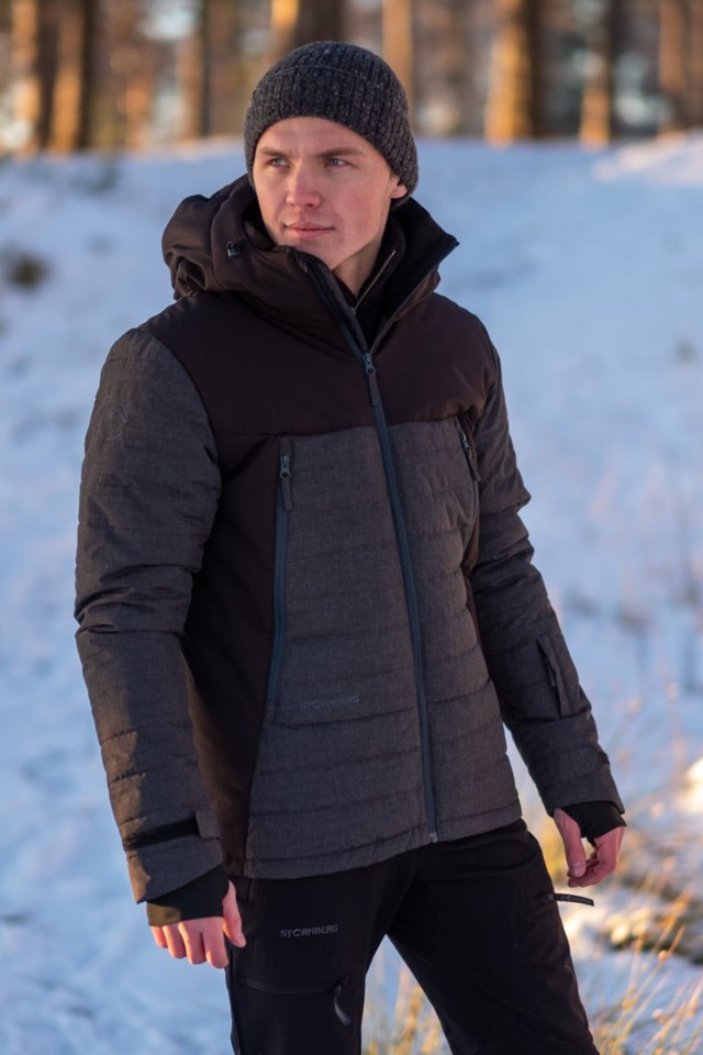 Brekstad vattert jakke Jet Black/ Magical Forest - 1