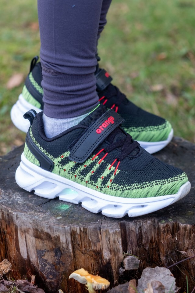 Rabben Blinkesko barn Black / Lime - 1