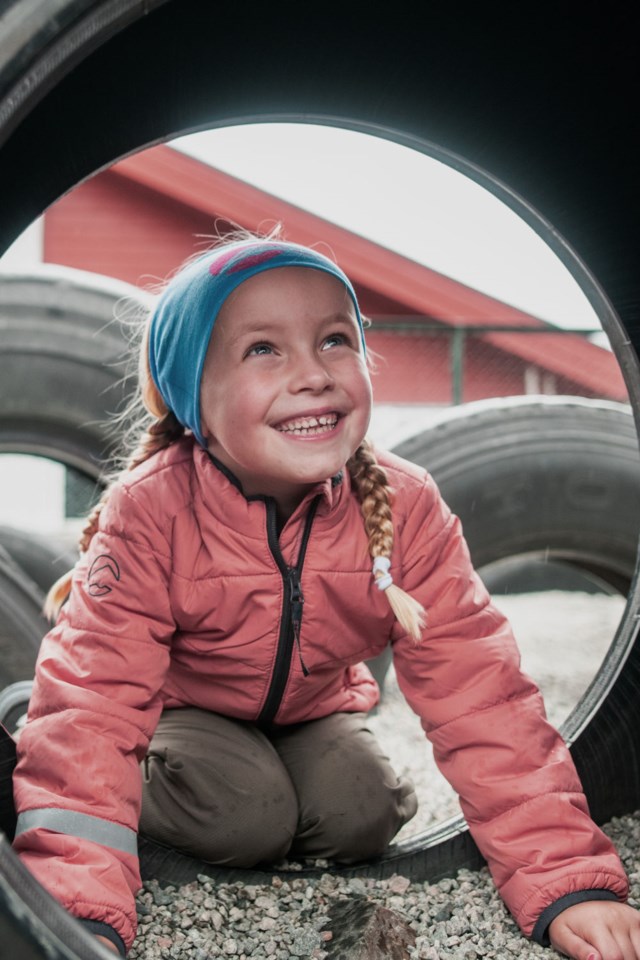 Strimfjell vattert jakke barn 1-7 Pink Barn - 1