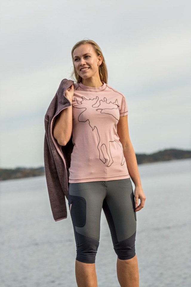 Finse Elg t-skjorte Twilight Mauve/Pale Mauve - 1