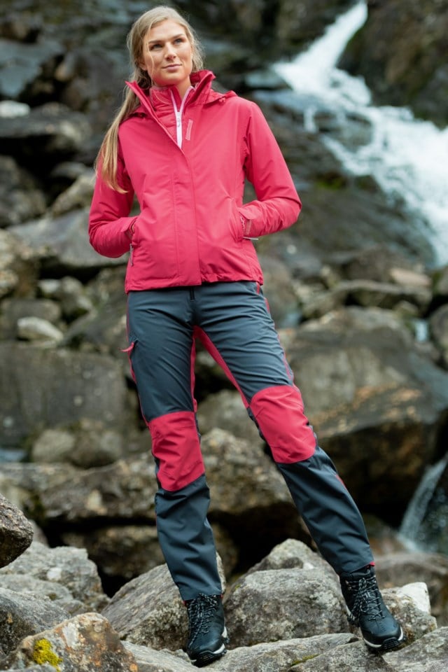 Holterfjellet resirkulert skallbukse Black|Pink Dame - 1