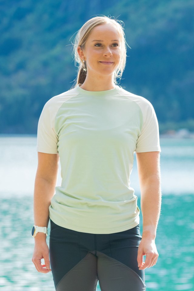 Aurland stretch t-skjorte White Dame - 1