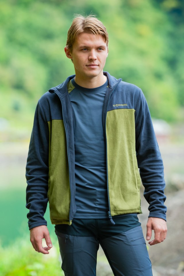 Lindefjell fleecejakke Grey|Green Herre - 1