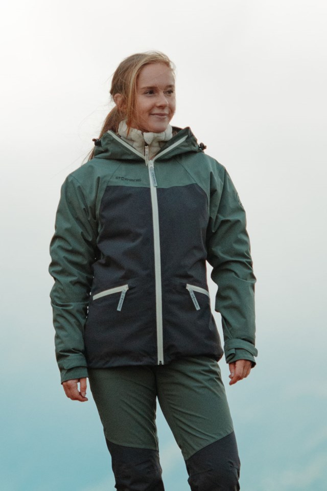 Farfjellet resirkulert skalljakke Thyme / Raven / Sandshell - 1