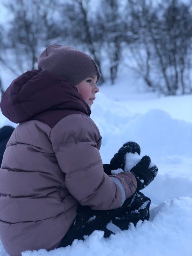 Hyfjell tofarget dunjakke barn 8-14 Red|Pink Barn - 1