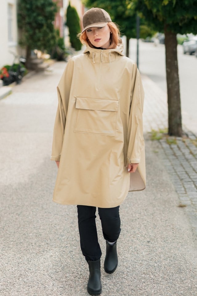 Lindesnes regnponcho Beige Unisex - 1
