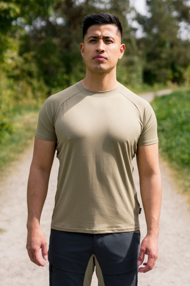 Aurland stretch t-skjorte Brown Herre - 1