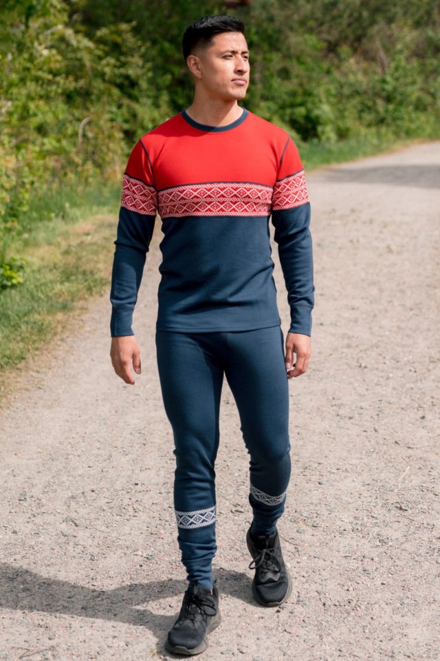 Hardanger 2-lags ullongs Blue Herre - 1