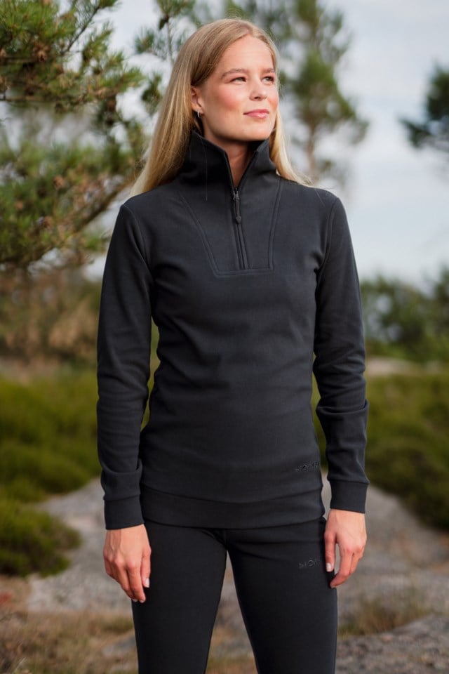Listeid supersoft fleece Half Zip genser Black Dame - 1