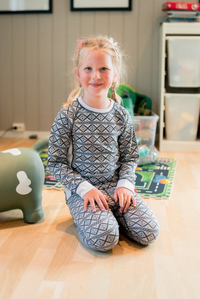 Voss 2-lags ulltrøye barn 1-7 Purple Barn - 1