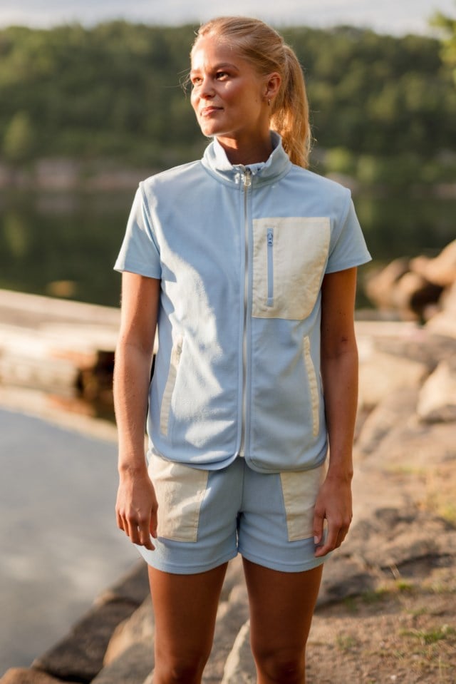 Linfjord fleecevest Dutch Canal / Turtledove - 1