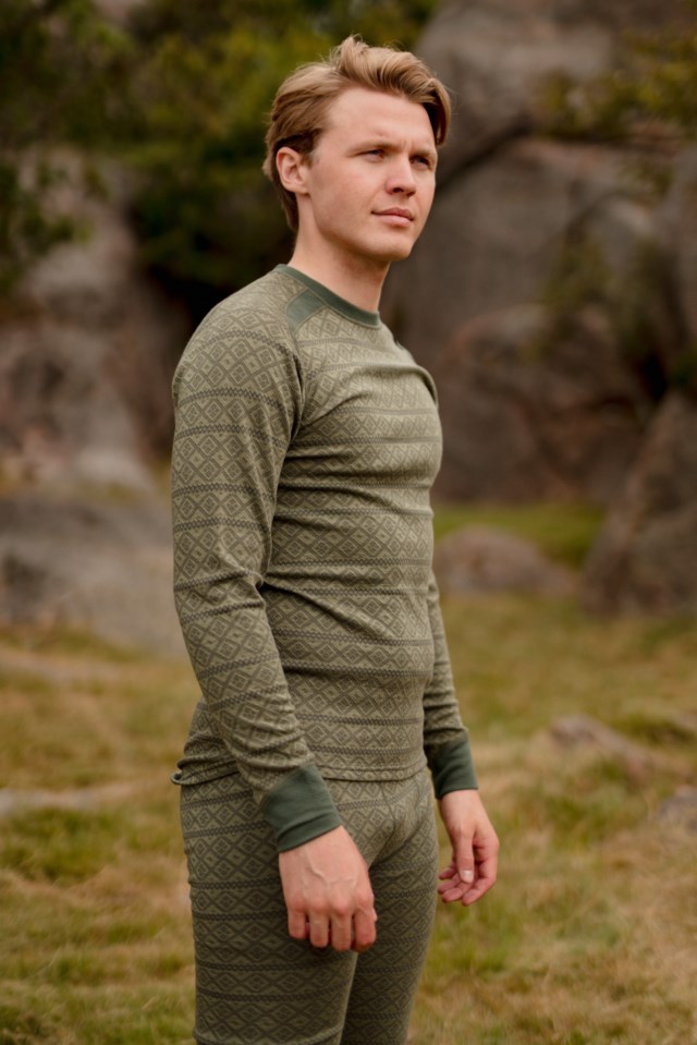 Rauland 2-lags ulltrøye Green Herre - 1