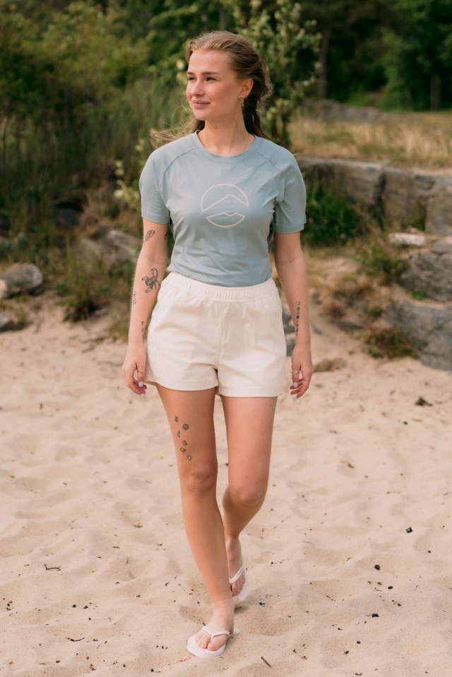 Havsand cord kort shorts White Dame - 1