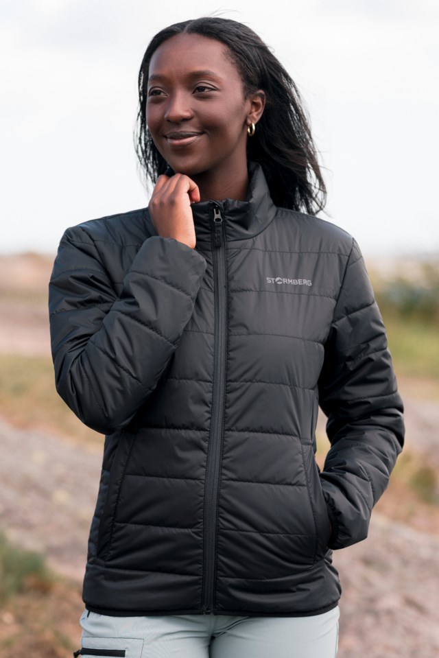 Strimberg vattert jakke Black Dame - 1