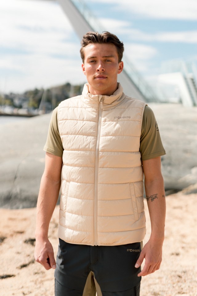 Strimberg vattert vest Beige Herre - 1
