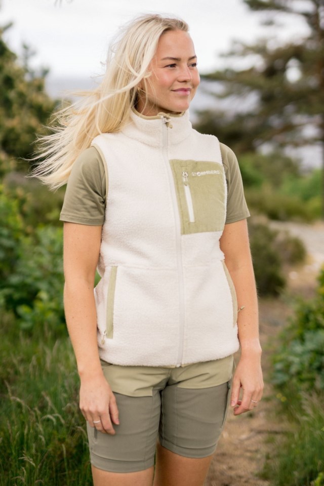 Porsanger sherpavest Gray Green / Beige - 1