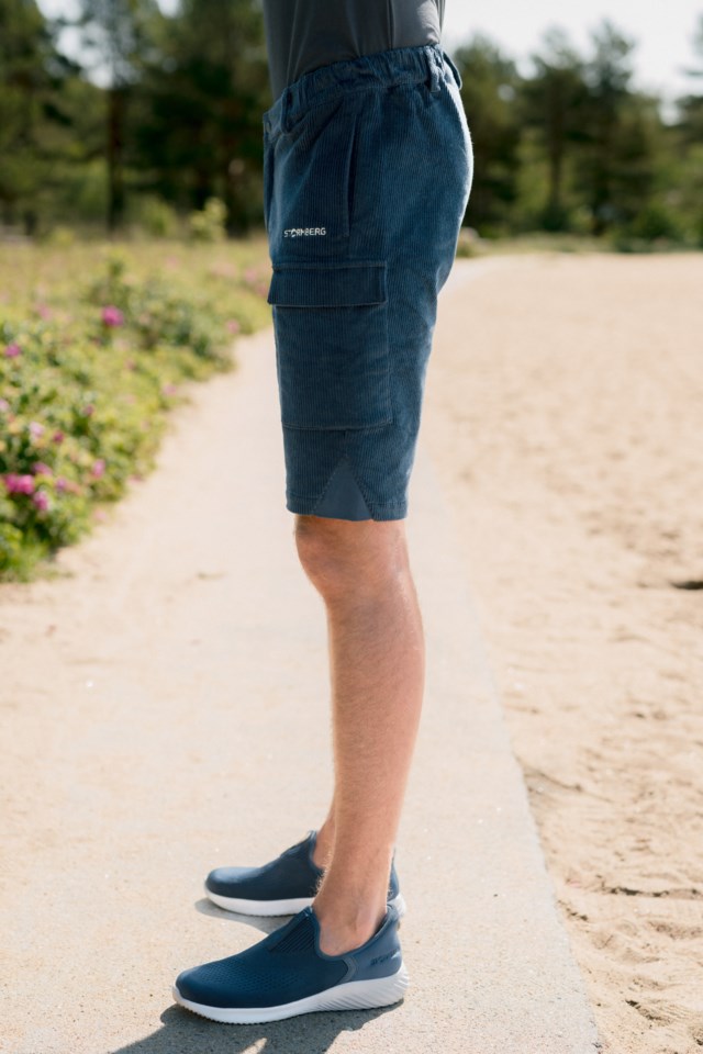 Notodden cord cargoshorts Blue Herre - 1