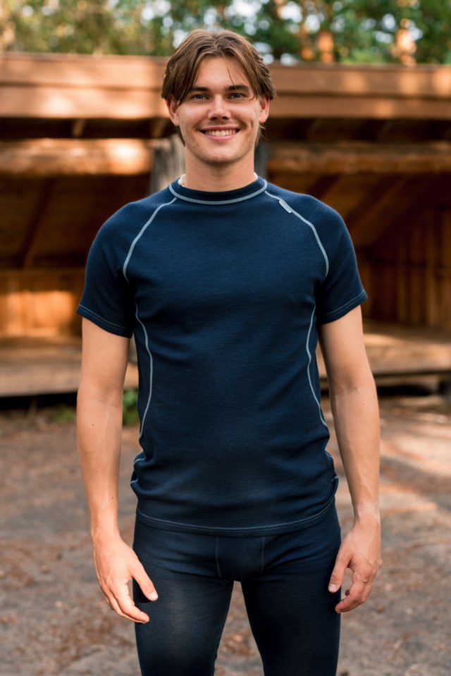 Ullensvang ull t-skjorte Dress Blues - 1