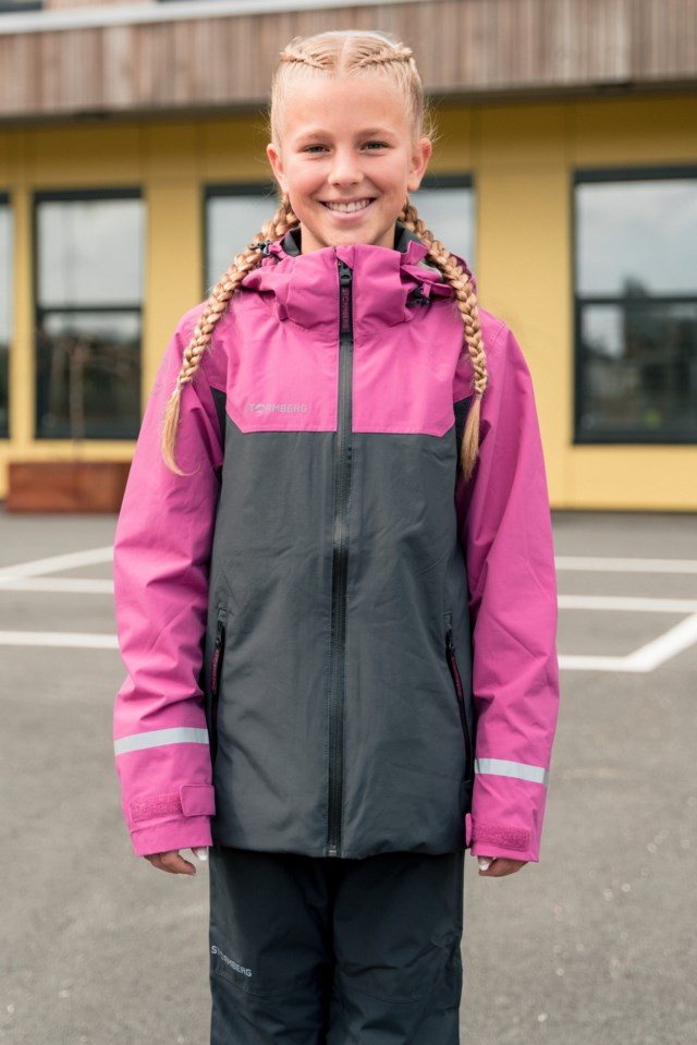 Barnefjell skalljakke barn 8-14 Rose Sorbet / Ebony - 1