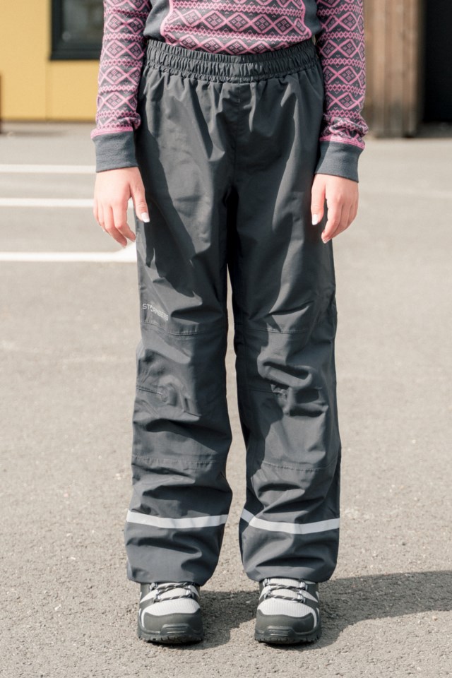 Barnefjell skallbukse barn 8-14 Ebony Grey/Black - 1