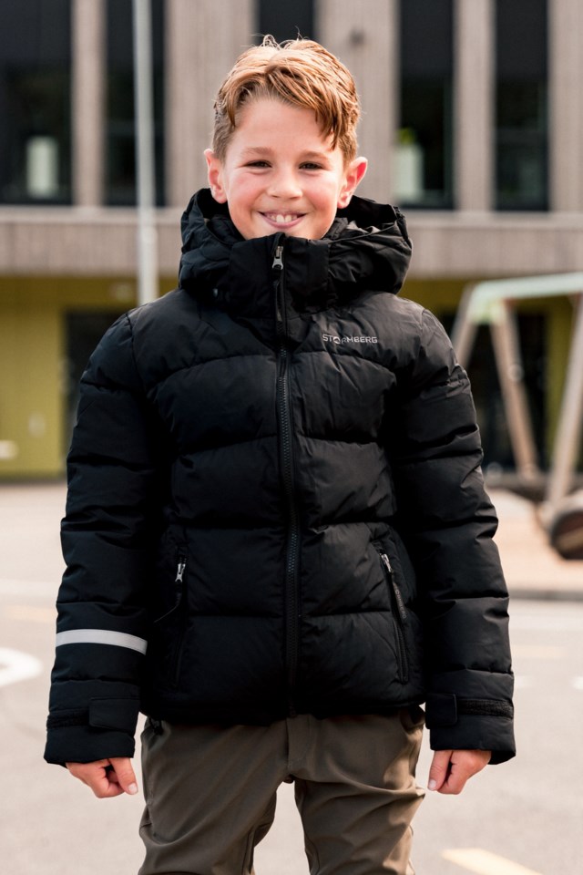Vinterberg vattert jakke barn 8-14 Jet Black - 1