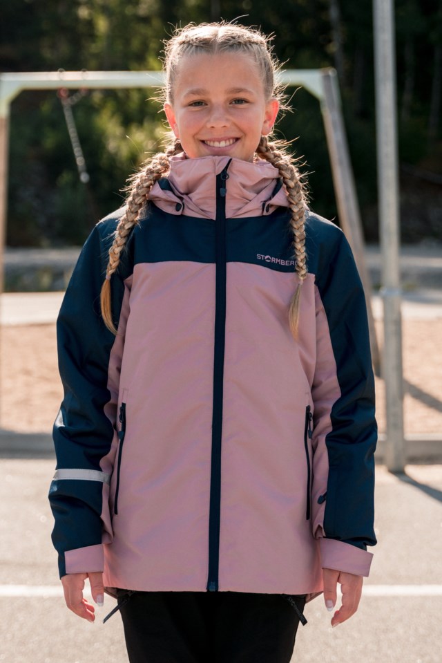 Kvitfjell vattert jakke barn 8-14 Woodrose / Dress Blues - 1