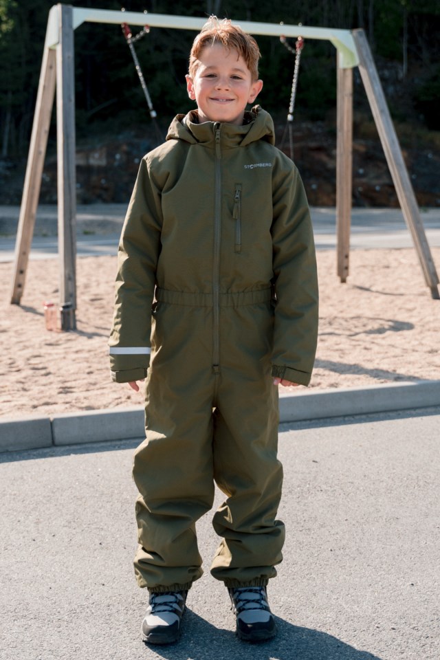 Hovden vinterdress barn 8-14 Martini Olive - 1