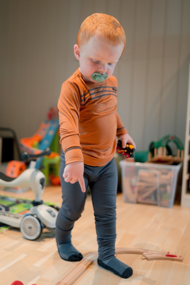 Tronebu bambus trøye barn 1-7 Orange Barn - 1