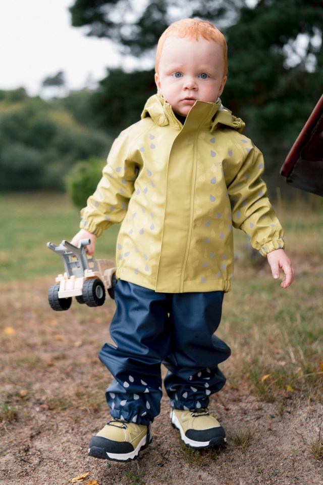 Stormflod regnjakke - testvinner barn 1-7 Yellow Barn - 1