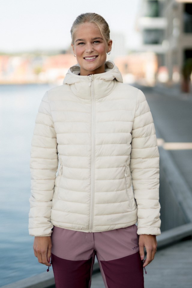 Folgelia jakke m/ hette Beige Dame - 1