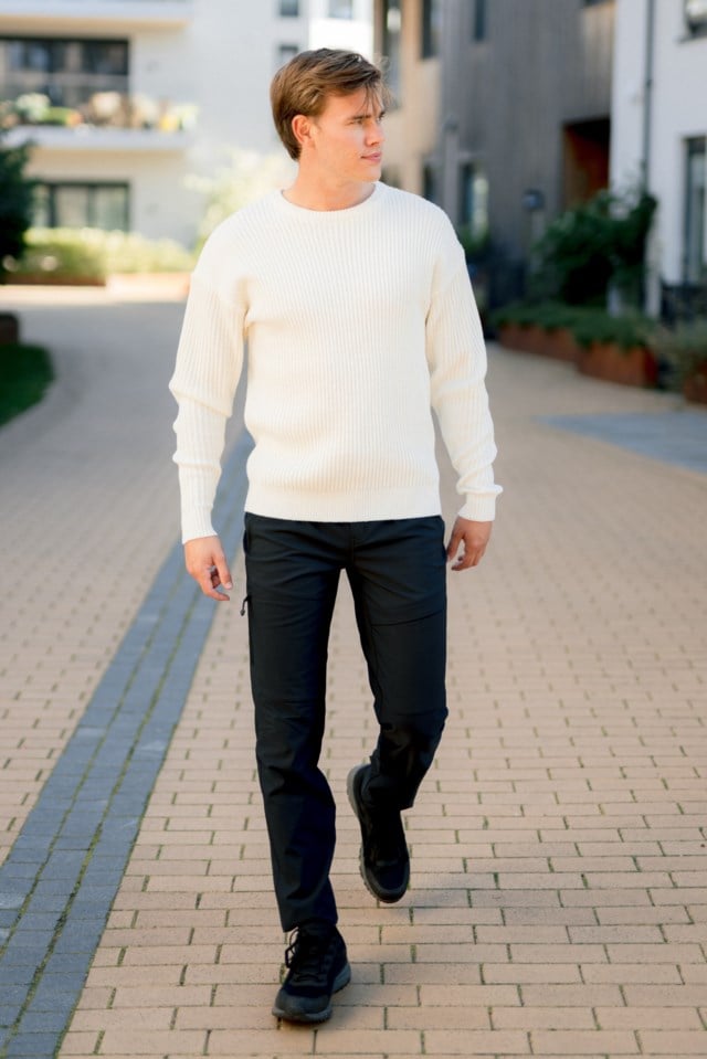 Bondalen strikkegenser White Herre - 1