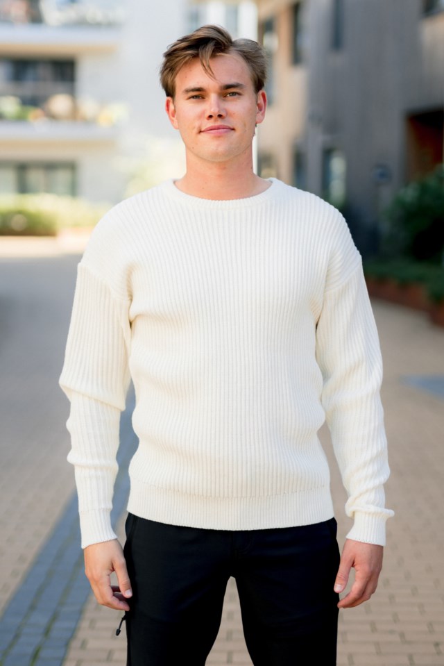 Bondalen strikkegenser White Herre - 1