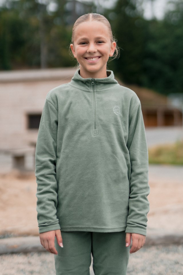 Bergen fleecegenser barn 8-14 Green Barn - 1