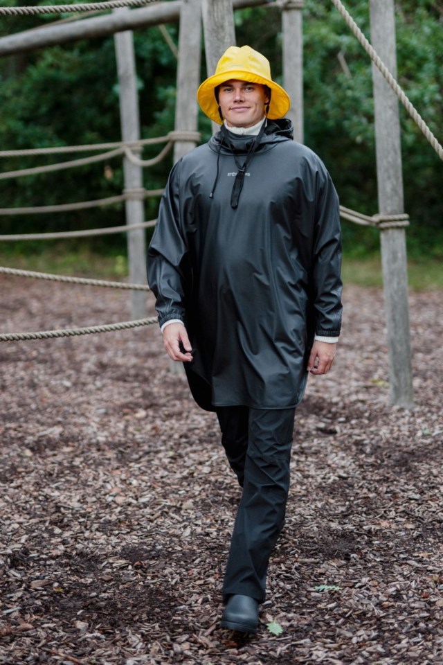 Fjordly regnponcho Black Unisex - 1