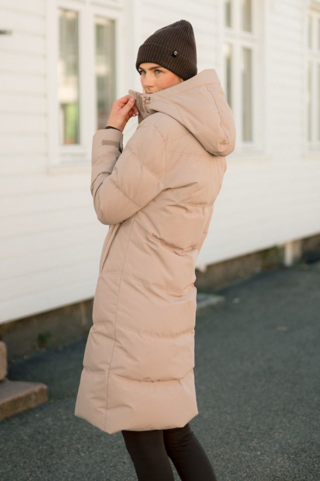 Svalbard lang dunparkas Brown Dame - 1