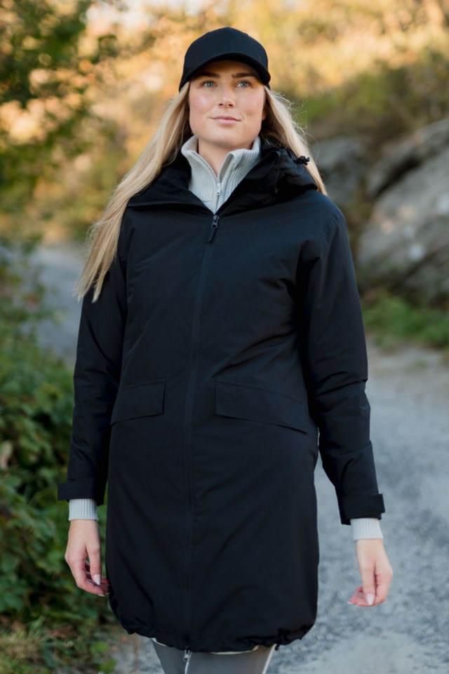 Vestfjorden fôret lettvekts skallparkas Black Dame - 1