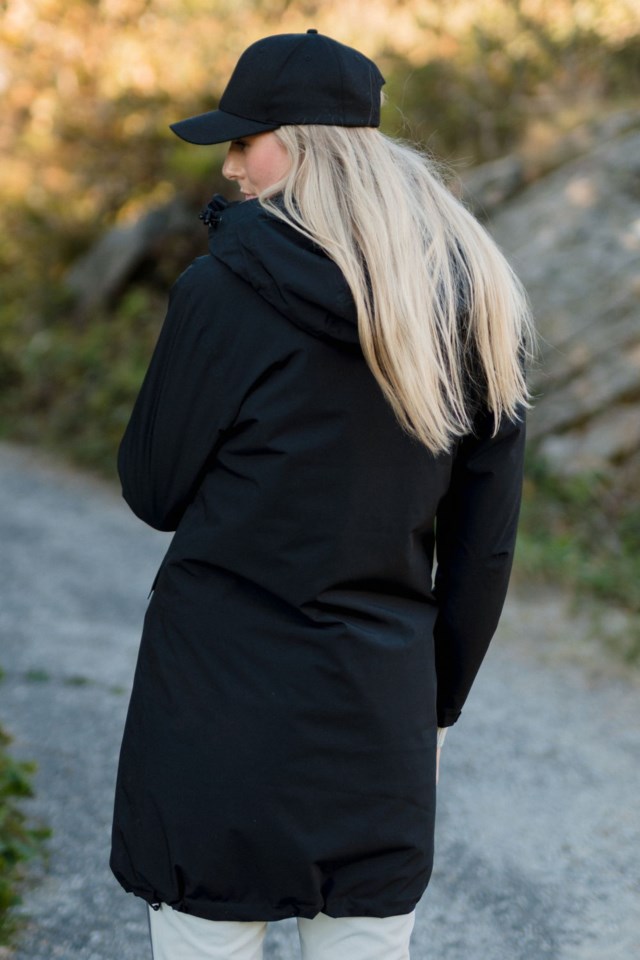 Vestfjorden fôret lettvekts skallparkas Black Dame - 1